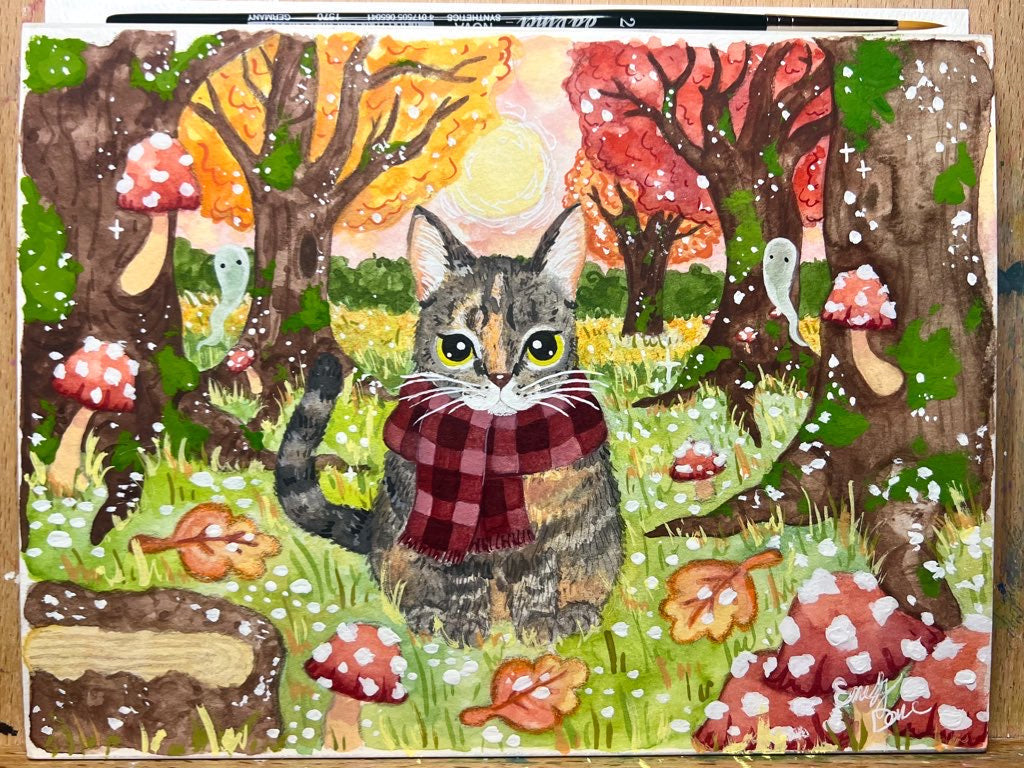 Stylized Watercolor Pet Illustration