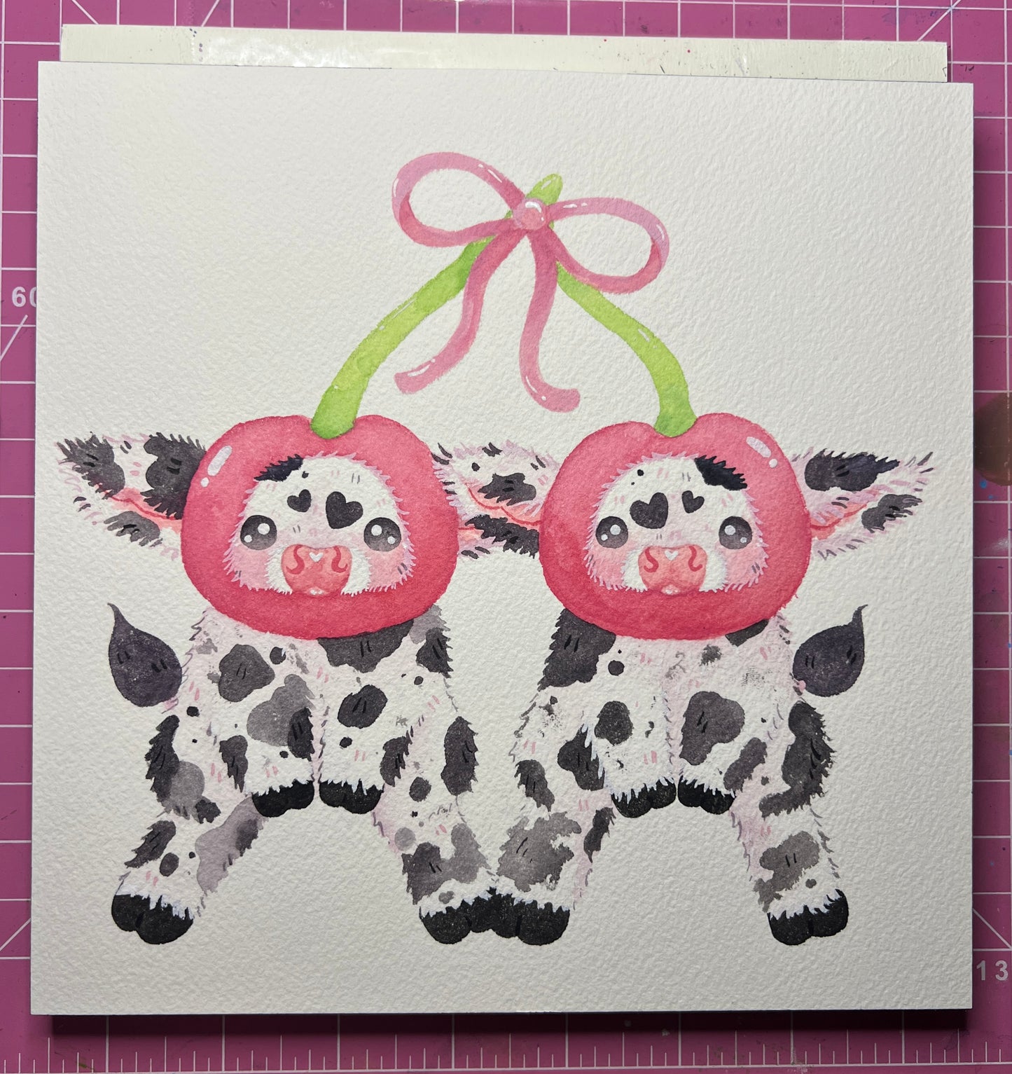 Cherry Cows Painting