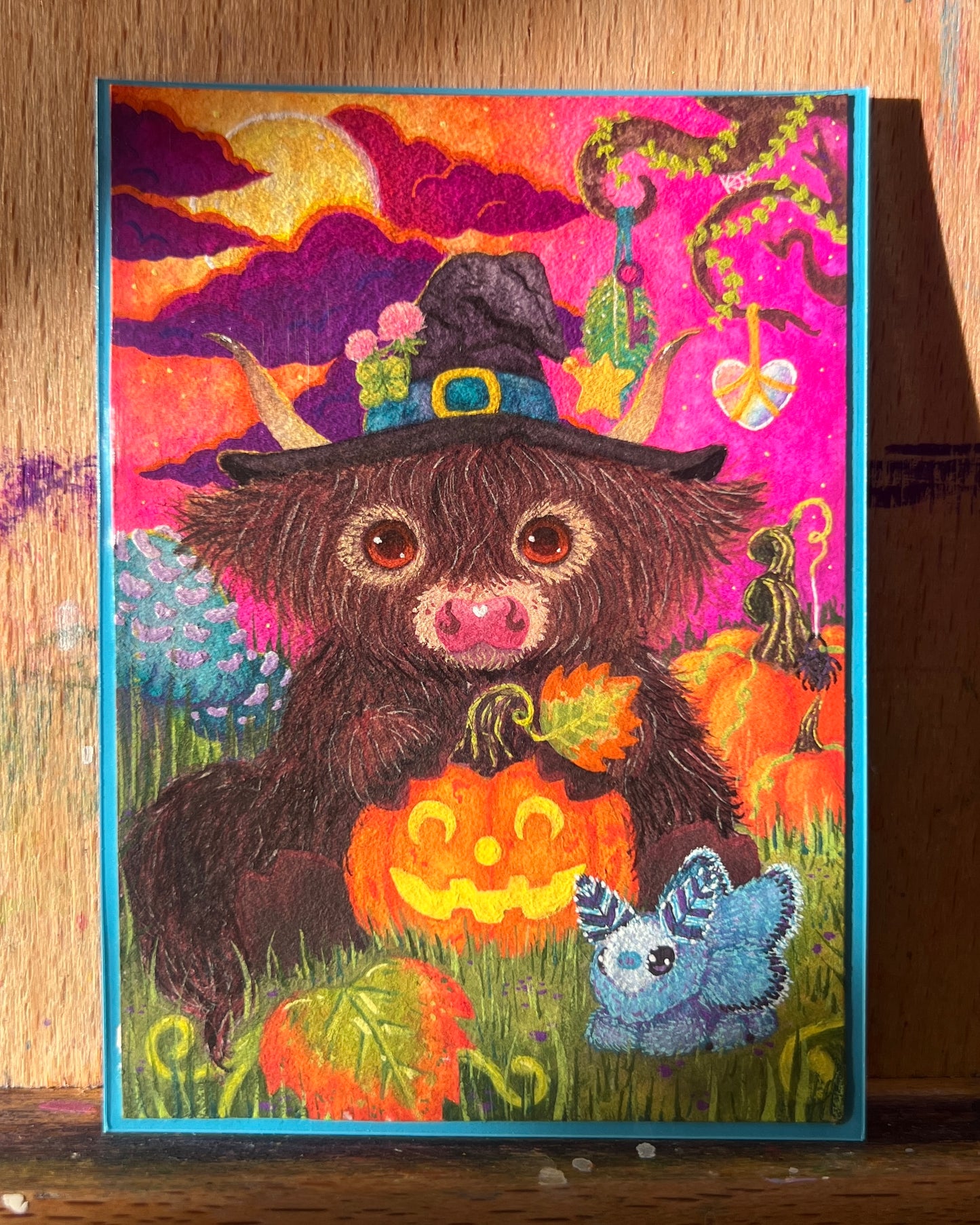 Magical Moo ACEO Original Painting