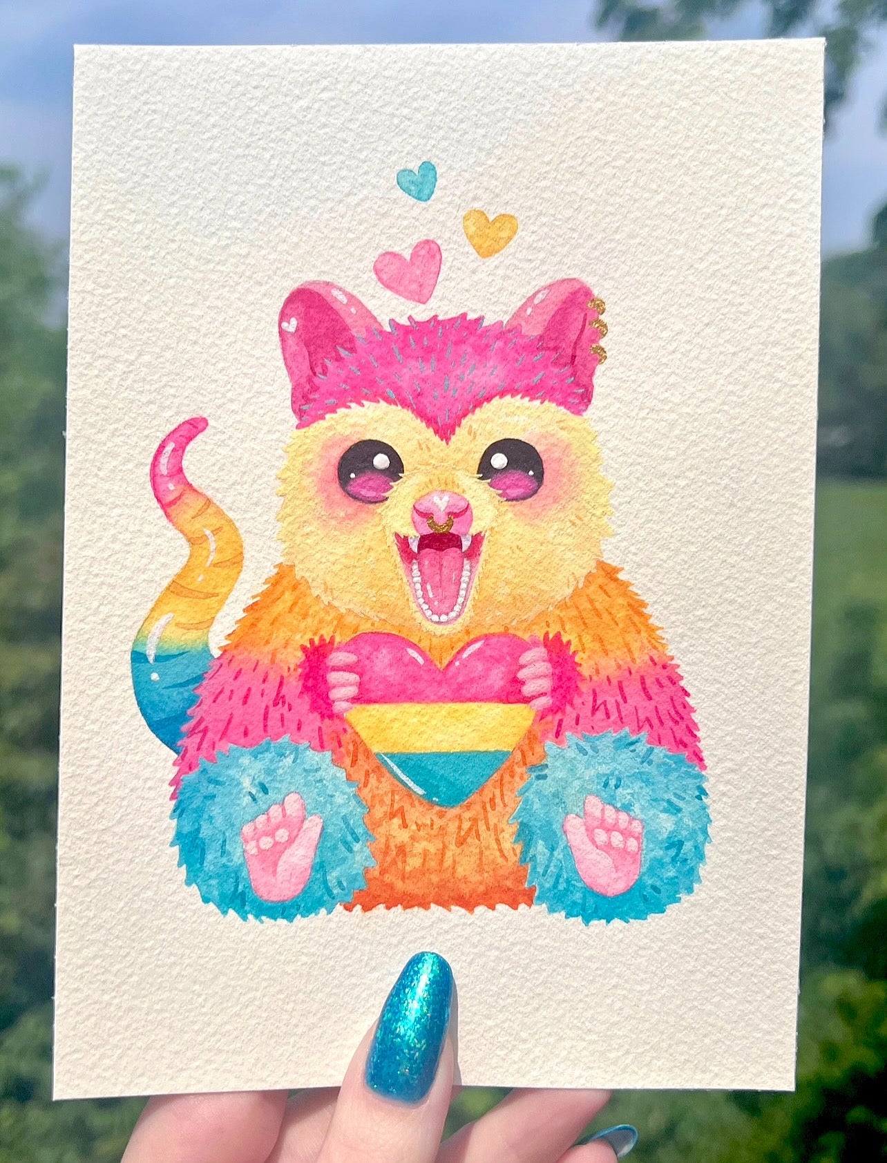 Pansexual Possum Painting