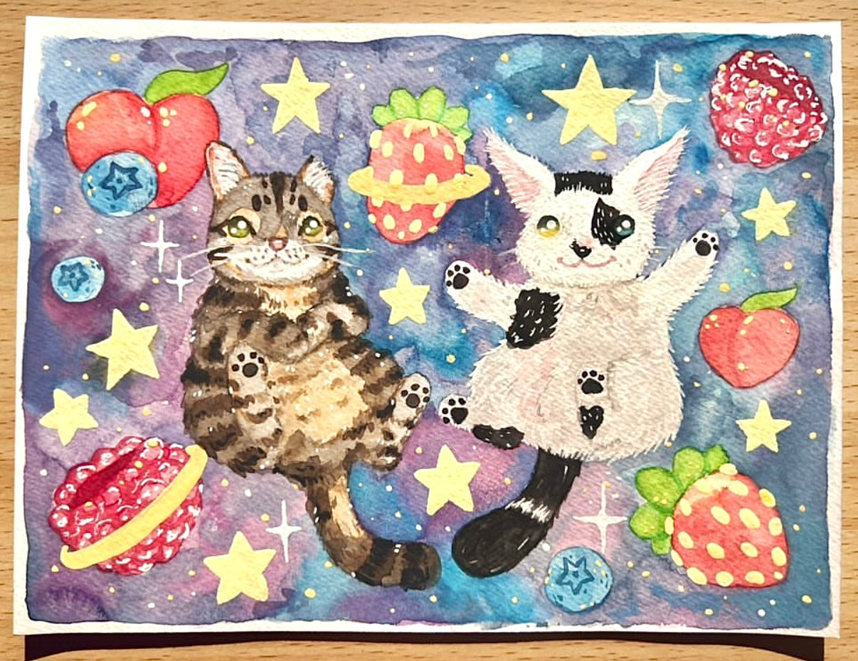 Stylized Watercolor Pet Illustration