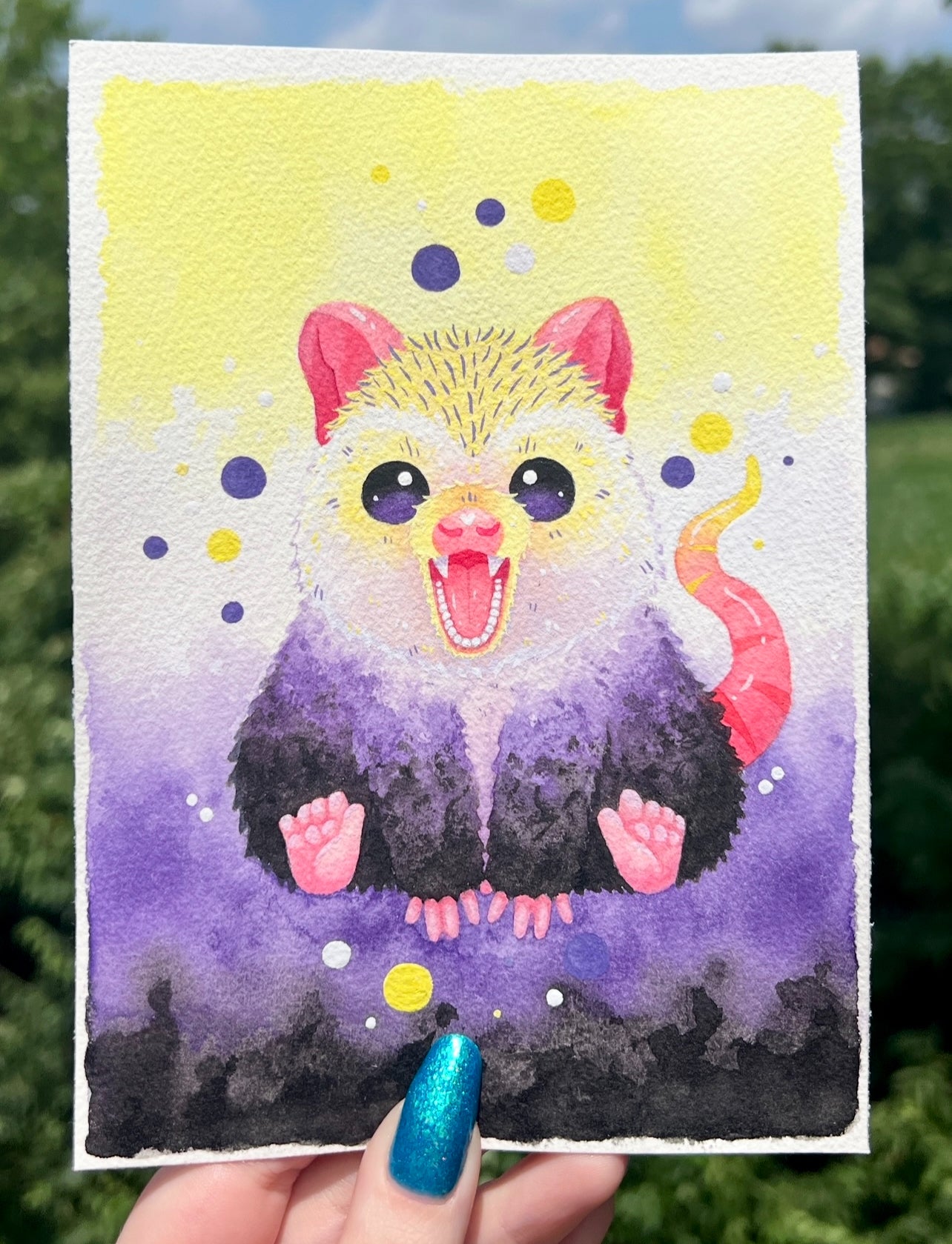 Nonbinary Possum Painting