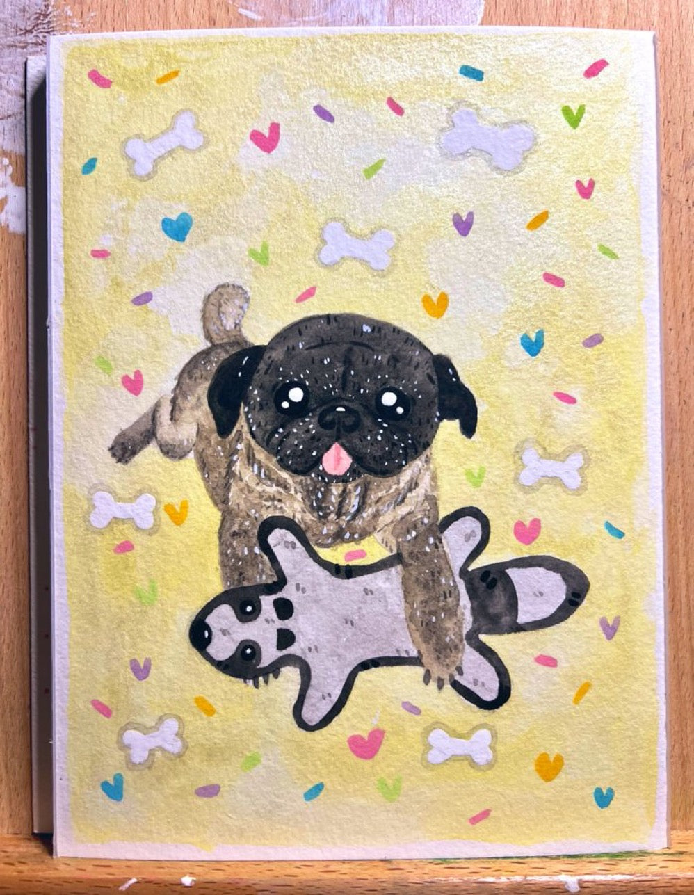 Stylized Watercolor Pet Illustration