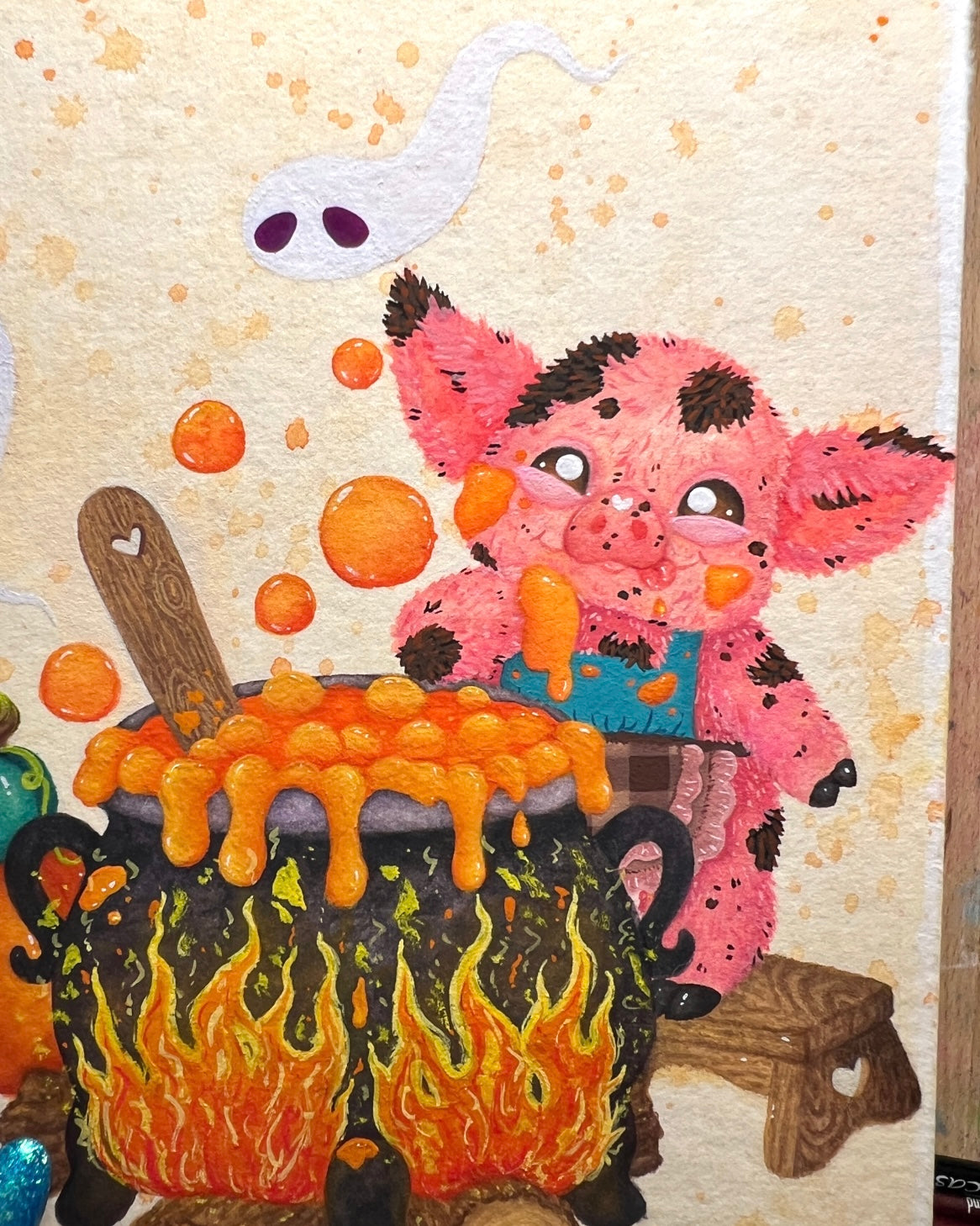 Piggy’s Pumpkin Soup Original Painting