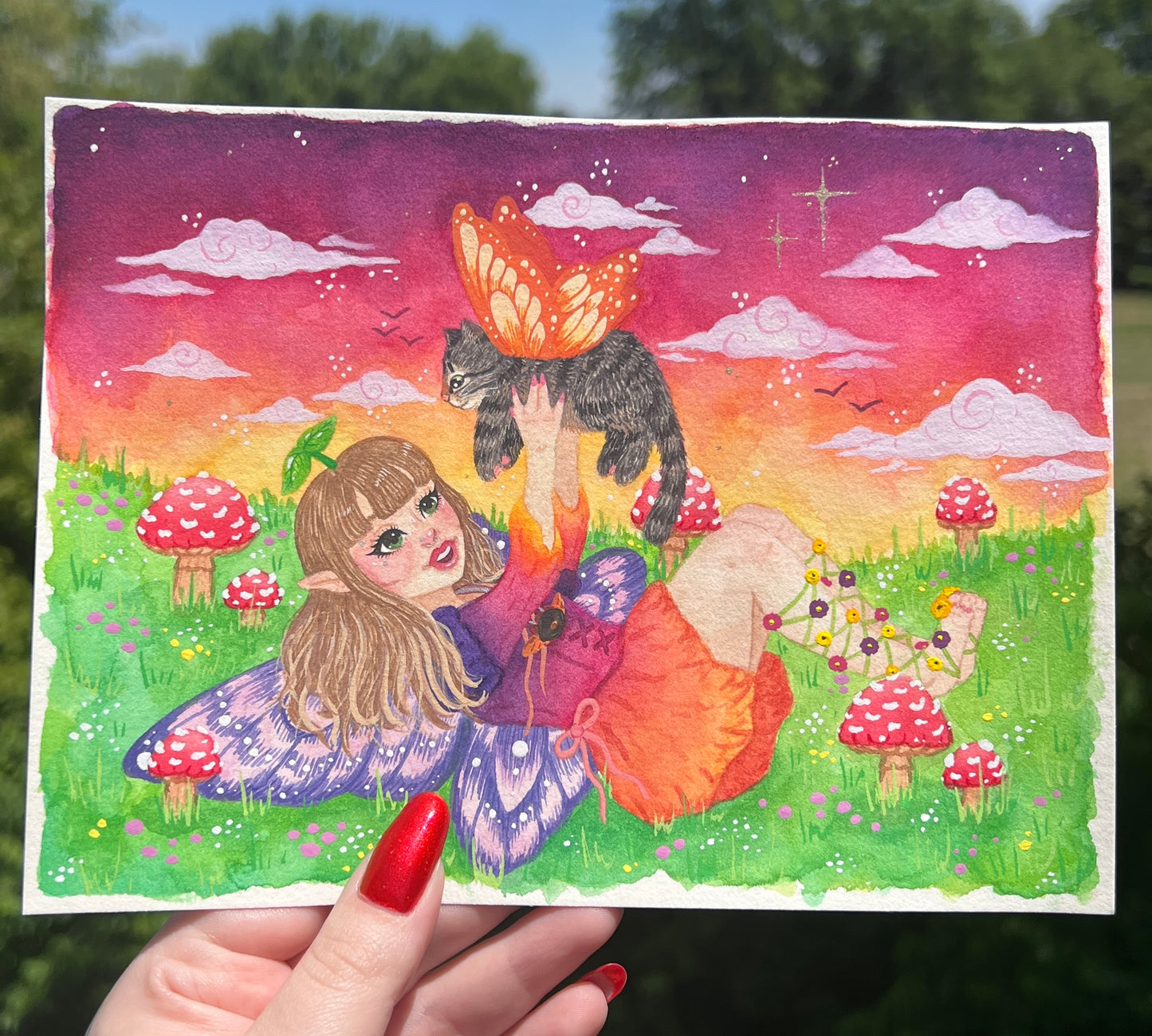 Stylized Watercolor Pet Illustration