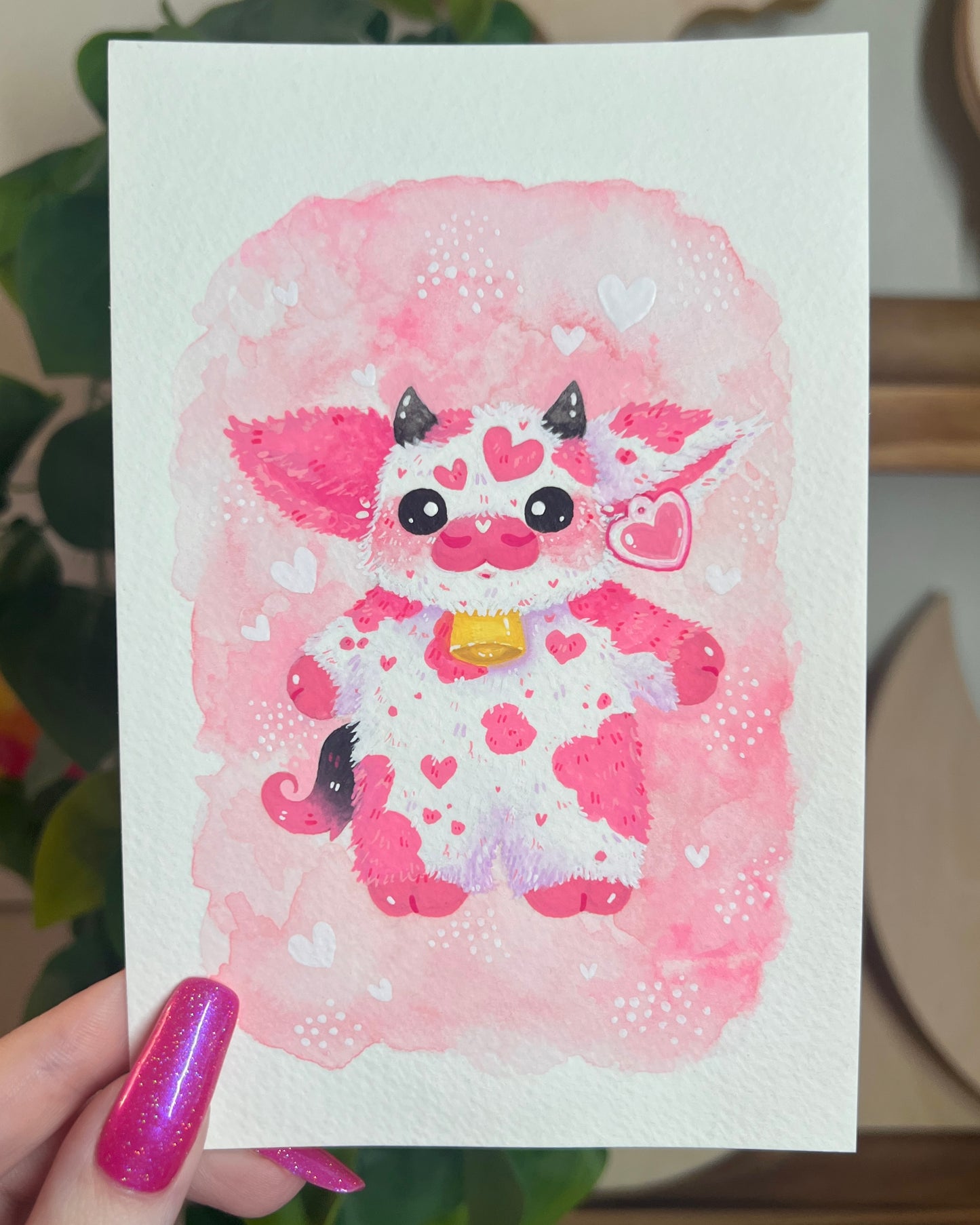Lovey Moo Original Painting (Free US Shipping)