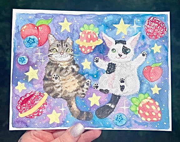 Stylized Watercolor Pet Illustration