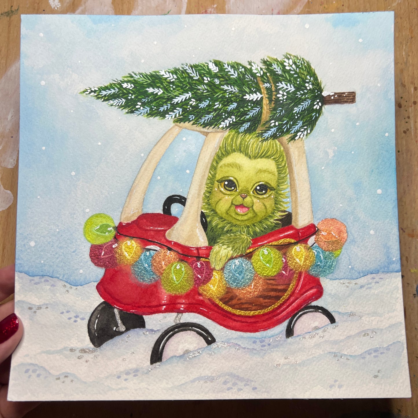 Baby G in his WhoCar Painting