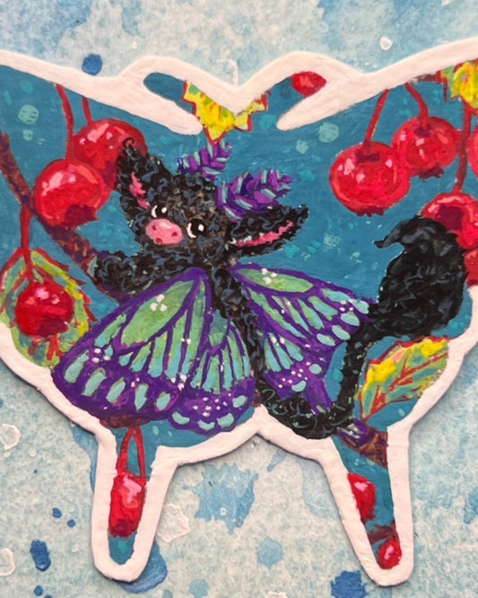 Mini Moth Dragon ACEO Original Painting