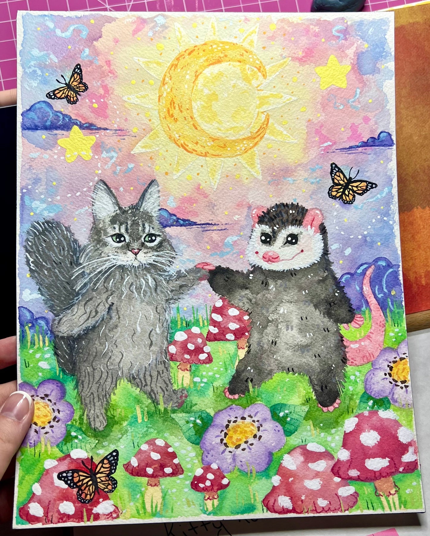 Stylized Watercolor Pet Illustration