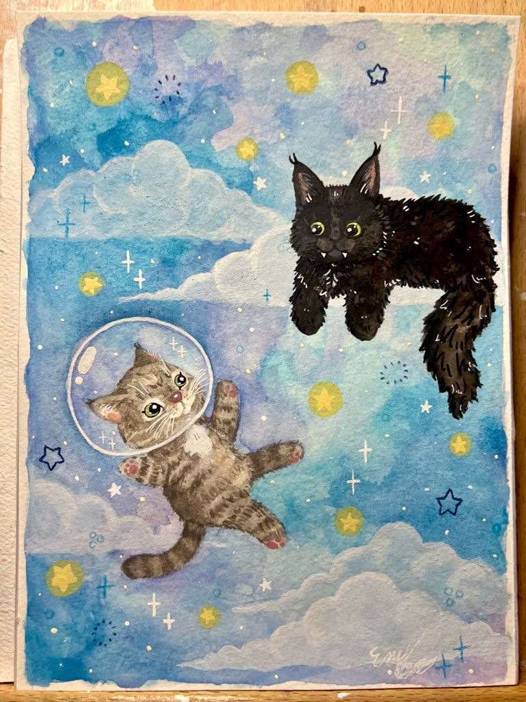 Stylized Watercolor Pet Illustration
