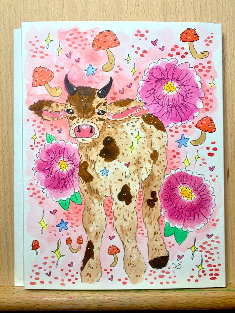 Pinky Cow Painting