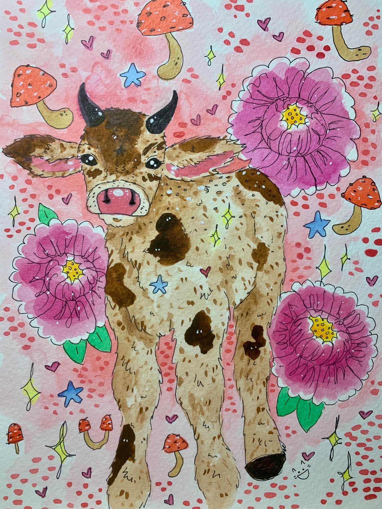 Pinky Cow Painting