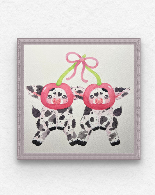 Cherry Cows Painting
