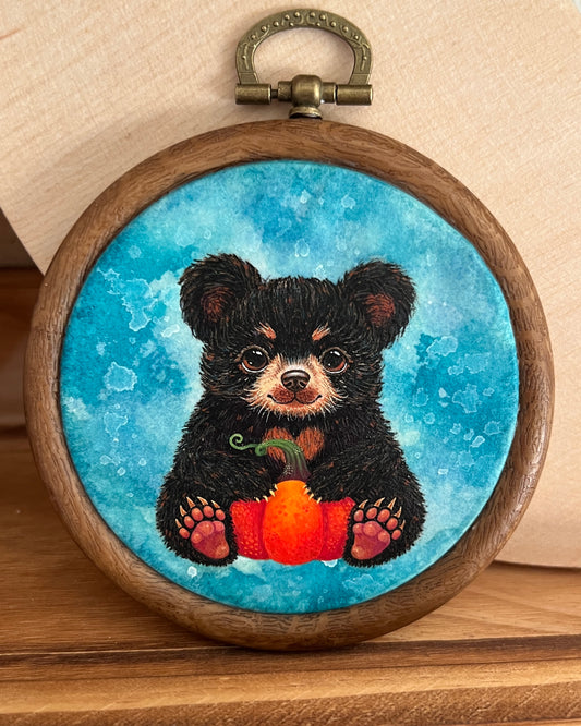 BooBoo the Baby Bear Original Painting Hoop