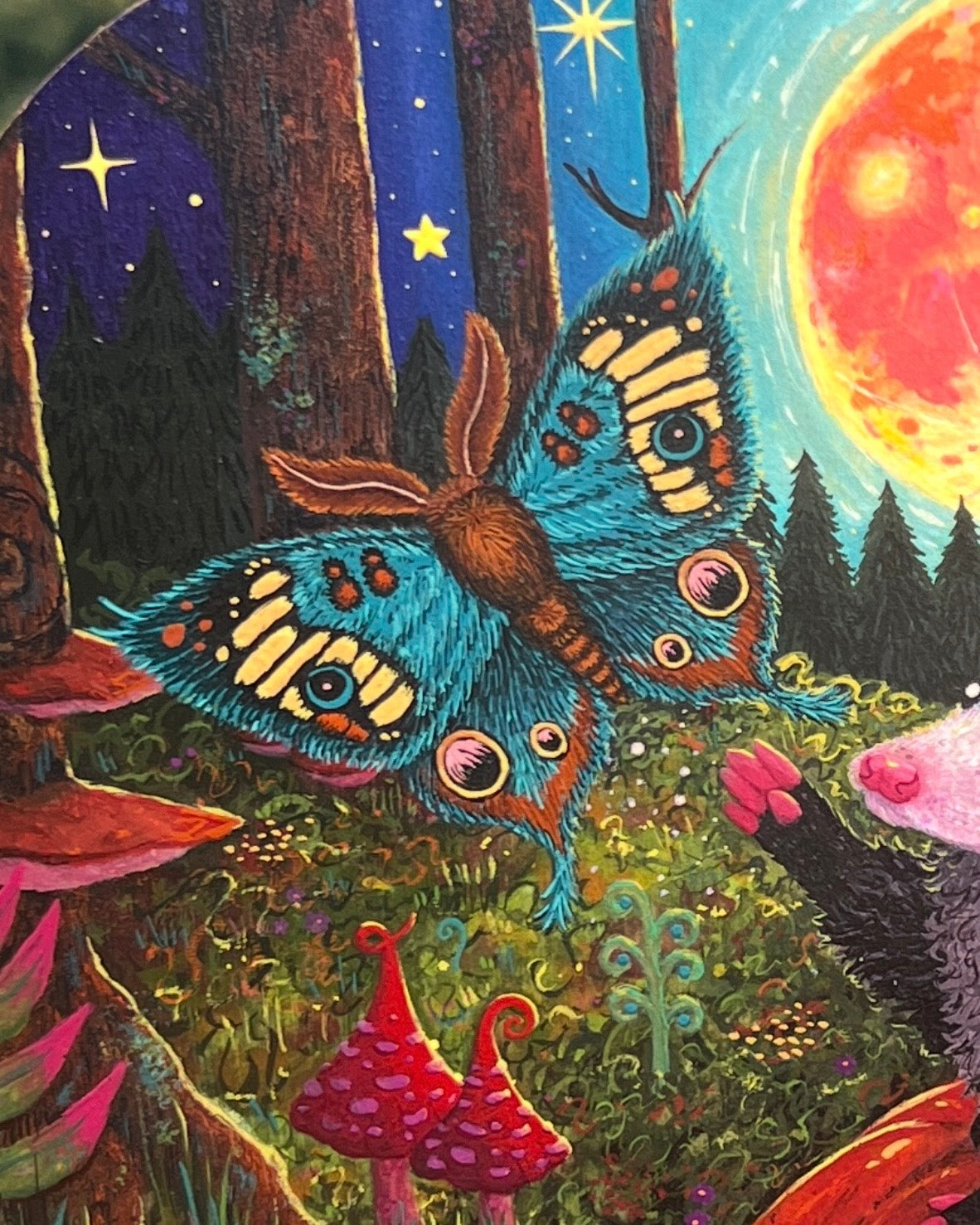 Midnight Munchins Original Painting on Baltic Birch Canvas