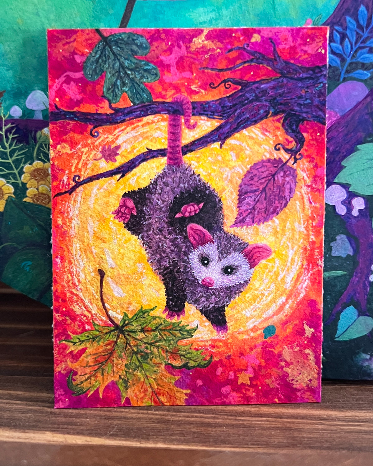 Falling Leaves ACEO Original Painting