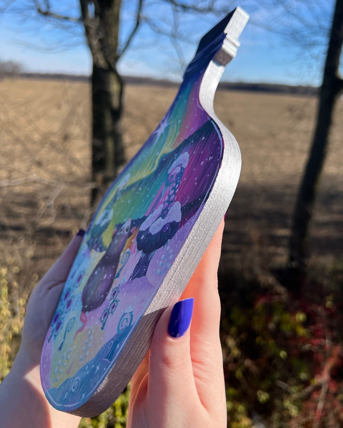 Aurora Borealis Potion Original Painting on Baltic Birch Canvas