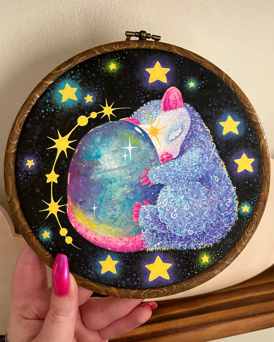 Ethereal Baby Original Painting in Hoop