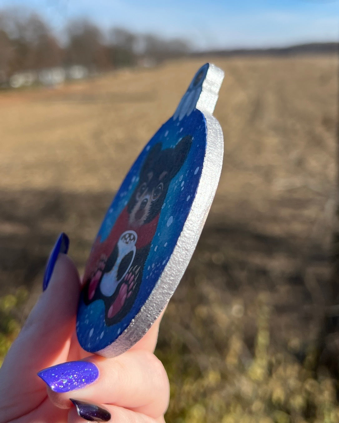 BooBoo the Baby Bear Original Painting on Baltic Birch Ornament Canvas