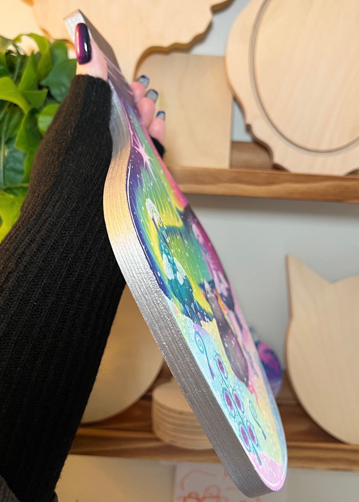 Aurora Borealis Potion Original Painting on Baltic Birch Canvas