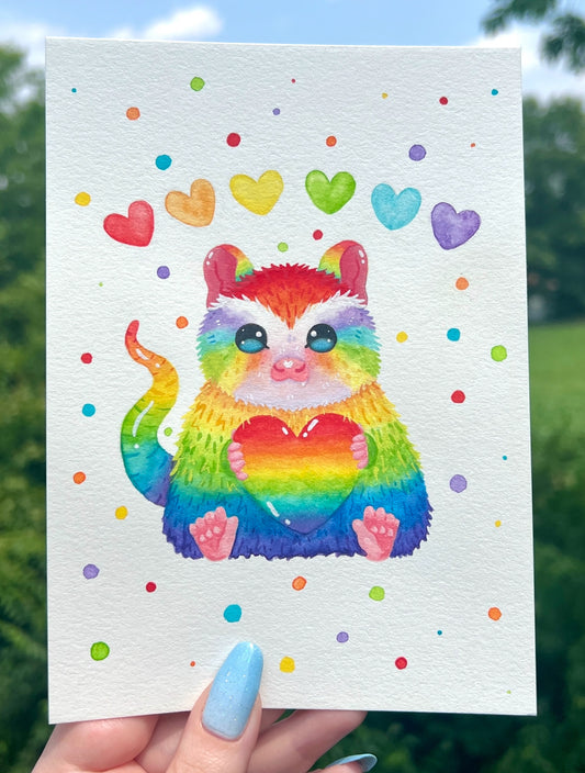 Rainbow Possum Painting