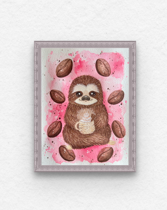 Coffee Slothee Painting