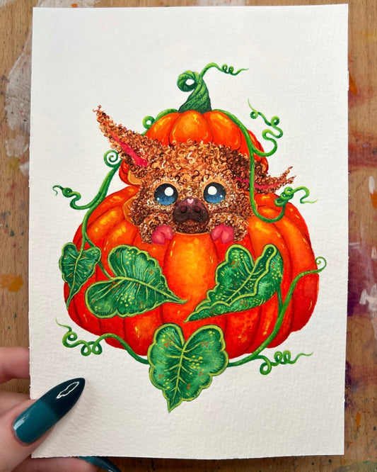 Pumpkin Piggy Original Painting