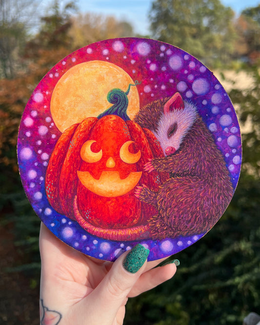 A Pumpkin’s Warmth Original Painting on Baltic Birch Canvas