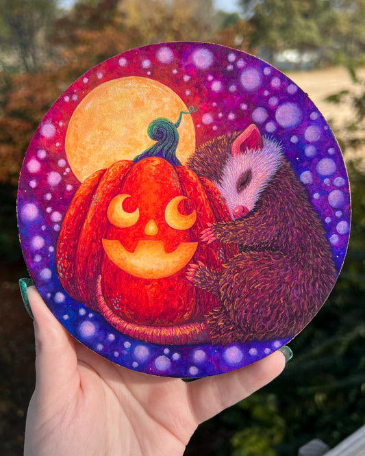 A Pumpkin’s Warmth Original Painting on Baltic Birch Canvas